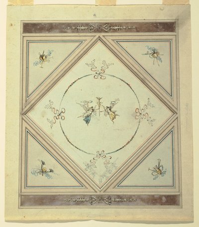 Zeichnung, Decke eines Schlafzimmers, 1820–23 von Unknown artistUnknown artist