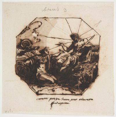 Zeichnung, Ceres bittet Jupiter um die Rückkehr von Proserpina, 1812 von Unknown artistUnknown artist