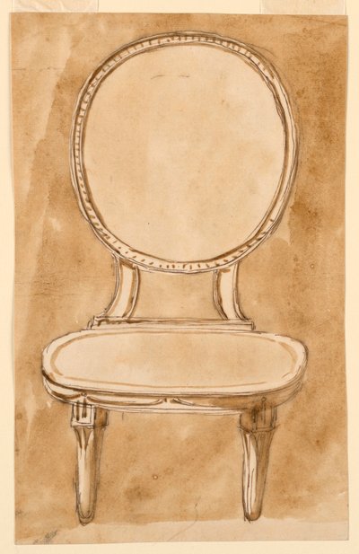 Zeichnung, Stuhl, 1780–1790 von Unknown artistUnknown artist