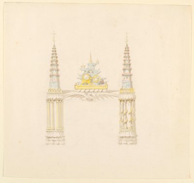 Kaminstück, Westwand des Musikzimmers, ca. 1820 von Unknown artistUnknown artist