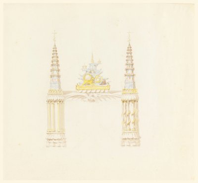 Zeichnung, Kaminstück, Westwand des Musikzimmers, ca. 1820 von Unknown artistUnknown artist