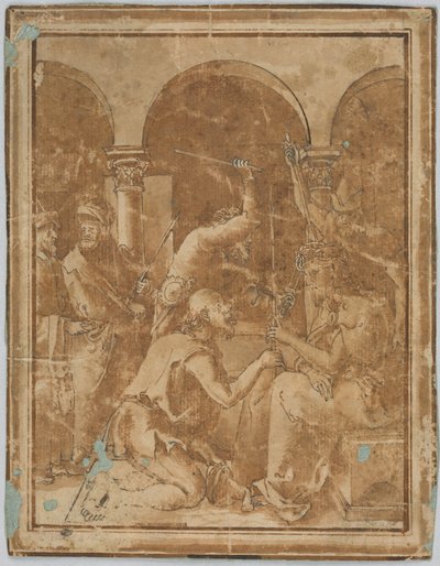 Kopie der Krönung mit den Dornen in der Kleinen Passion von Albrecht Dürer, veröffentlicht 1511, 1525–1600 von Unknown artistUnknown artist
