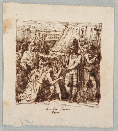 Coriolanus stimmt zu, die Belagerung Roms aufzuheben, spätes 19. Jahrhundert von Unknown artistUnknown artist