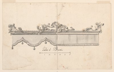 Bekrönung eines Baldachins (V: Figurenskizzen), ca. 1750–75 von Unknown artistUnknown artist