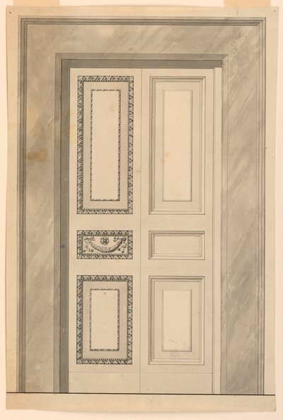 Dekoration einer Falttür, ca. 1780 von Unknown artistUnknown artist