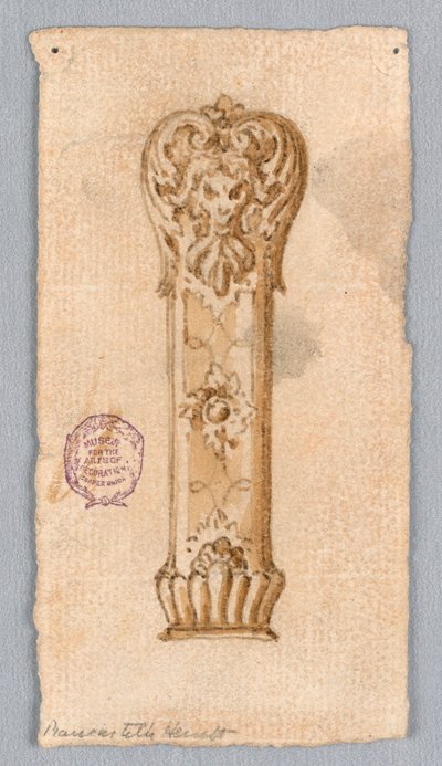 Zeichnung, Entwurf eines Griffs, 17.–19. Jahrhundert von Unknown artistUnknown artist