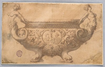 Zeichnung, Entwurf für eine Schale, 17.–19. Jahrhundert von Unknown artistUnknown artist