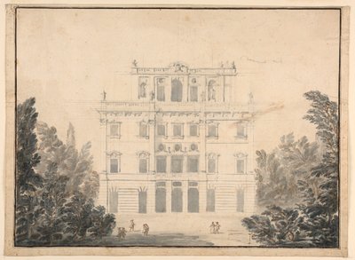 Zeichnung, Entwurf für ein Casino in einem Park, 1728–84 von Unknown artistUnknown artist