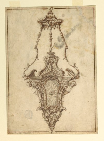Zeichnung, Entwurf für ein Rauchfass, 1725–1750 von Unknown artistUnknown artist