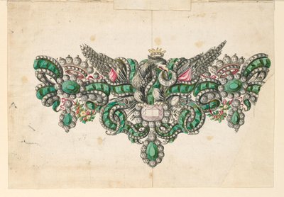 Zeichnung, Entwurf für eine Brosche, 1740–50 von Unknown artistUnknown artist