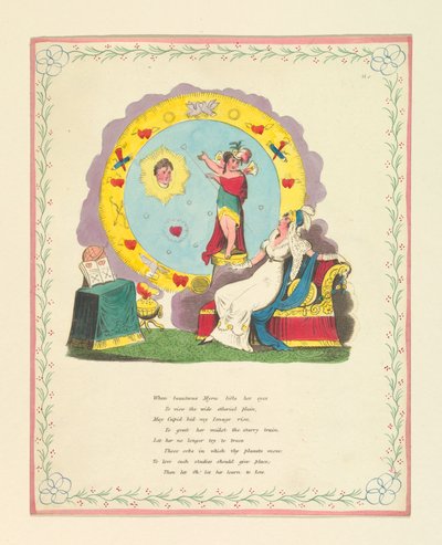 Grußkarte, "Wenn die schöne Myra... ihre Augen erhebt...", ca. 1822 von Unknown artistUnknown artist