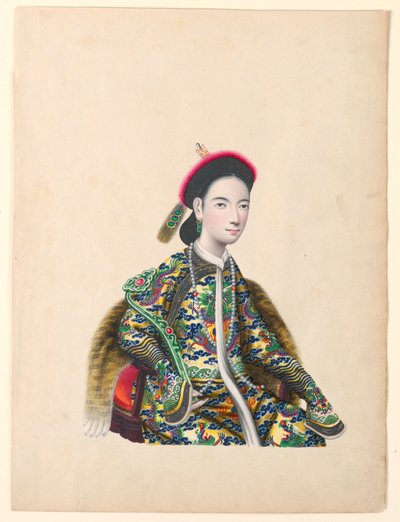 Miniatur, Porträt einer sitzenden Dame, ca. 1820–60 von Unknown artistUnknown artist