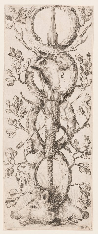 Druck, Ornamenti o Grottesche (Groteskes Ornament), ca. 1653 von Unknown artistUnknown artist