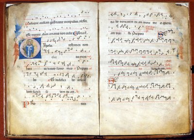 Missale des Ambrosianischen Ritus aus dem 14. Jahrhundert. Archiv des Kapitels von St. Ambrosius, Mailand von Unknown artist