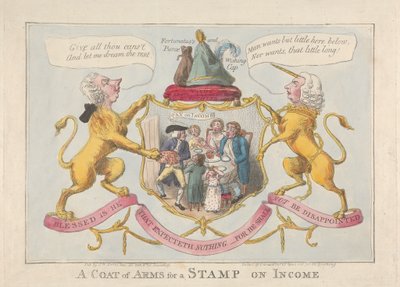 Ein Wappen für einen Stempel auf Einkommen von Unknown artist