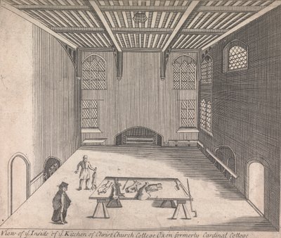 Ansicht der Küche des Christ Church College, Oxon, ehemals Cardinal College; [nicht nummeriert] (Band Eins) von Unknown artist