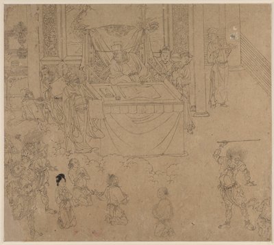 Album der daoistischen und buddhistischen Themen: Könige der Hölle: Blatt 35 von Unknown artist