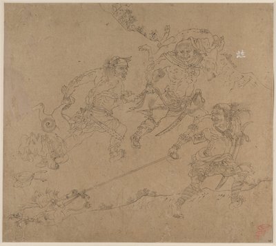 Album der daoistischen und buddhistischen Themen: Suche den Berg: Blatt 48 von Unknown artist