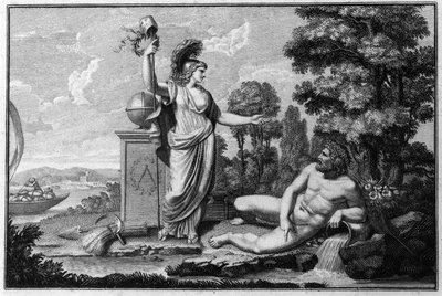 Allegorie der Cisalpinischen Republik, geschaffen von Napoleon Bonaparte am 27.06.1797 nach französischem Vorbild in Italien, die 1802 zur Italienischen Republik wurde. Die Symbole der Französischen Republik sind dargestellt. Gravur Museo del Risorgimento, von Unknown artist