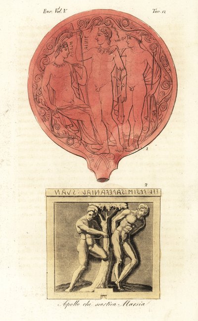 Antike etruskische Figuren von Apollo von Unknown artist
