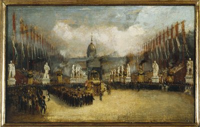 Ankunft von Napoleons Asche auf der Esplanade des Invalides, 15. Dezember von Unknown artist