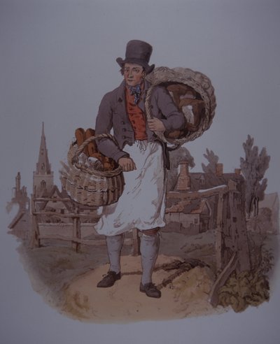 Bäcker liefert Brot, frühes 19. Jahrhundert von Unknown artist