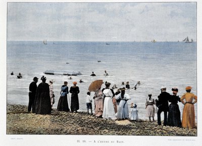 Baden an den Stränden des Atlantiks, Ende 19. Jahrhundert von Unknown artist