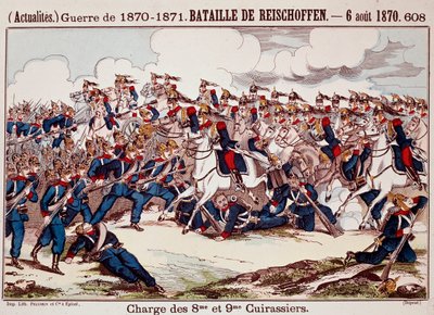 Schlacht von Wörth am 6. August 1870 (Gravur) von Unknown artist