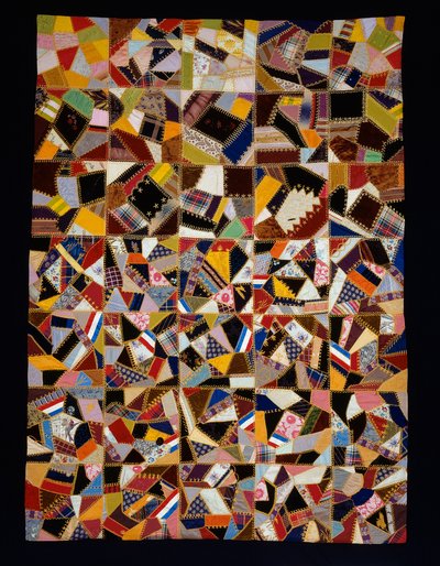 Bettdecke (Crazy Quilt) von Unknown artist