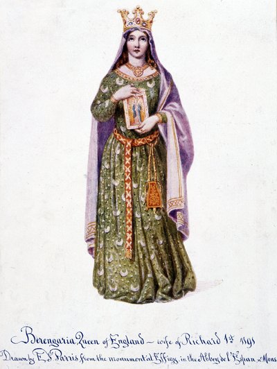 Berengaria von Navarra, Ehefrau von Richard I. von England - Berangere von Navarra - Berengere, Königin von England, Ehefrau von Richard I. 1191. von Unknown artist