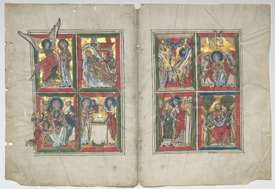 Bifolien mit Szenen aus dem Leben Christi von Unknown artist