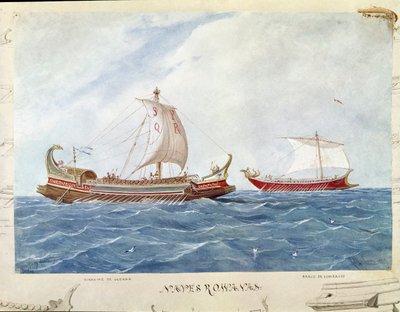 Bireme-Galerie unter der Römischen Republik (Aquarell) von Unknown artist