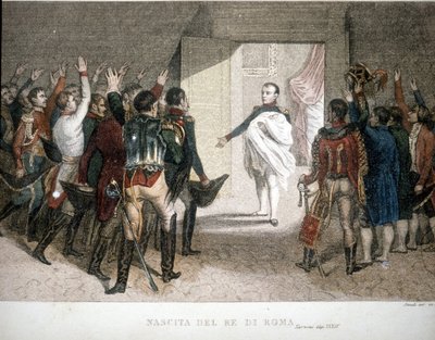 Geburt des Königs von Rom: Napoleon II. (Francis Charles Joseph Napoleon Bonaparte), Sohn von Kaiser Napoleon I. (1769-1821). 1811-1832 von Unknown artist