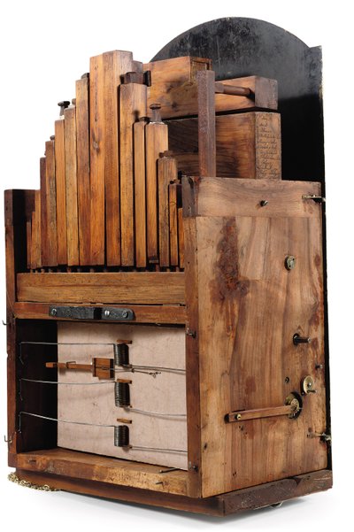 Schwarzwald-Standuhr mit Orgel (Mahagoni) von Unknown artist