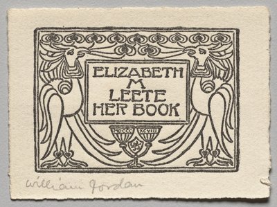 Exlibris: Elizabeth M. Leete von Unknown artist