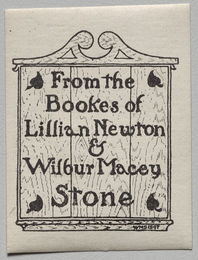 Exlibris: Lillian Newton und Wilbur Macey Stone von Unknown artist
