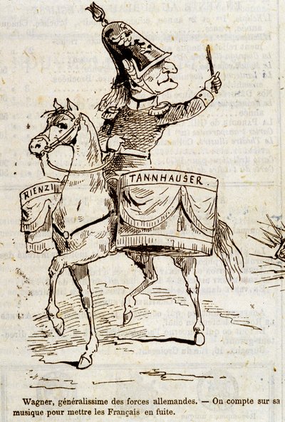 Karikatur von Wagner, Generalissimus der deutschen Streitkräfte - in „L