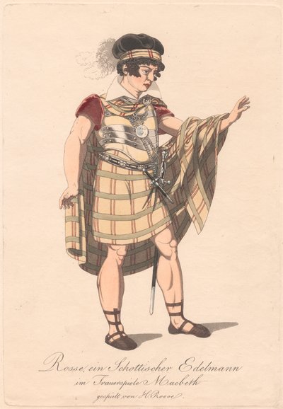 Charaktere aus einer deutschen Produktion von Macbeth (eine von sechs Radierungen) von Unknown artist