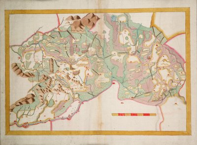 Karte von Leix und Offaly, Irland, c.1590 von Unknown artist