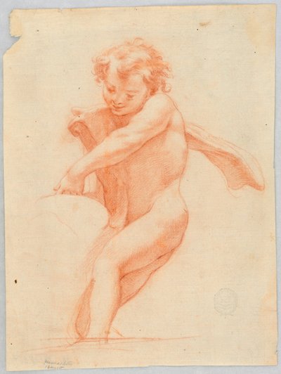 Kind, das ein Objekt oder eine Struktur stützt von Unknown artist