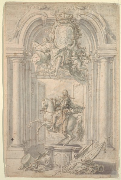 Entwurf für Reiterdenkmal von Karl III. von Unknown artist