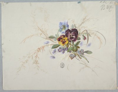 Entwürfe für Tapeten und Textilien: Blumen von Unknown artist