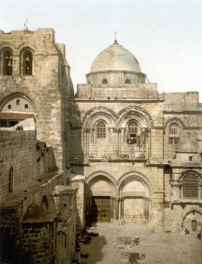 Fassade des Heiligen Grabes. Jerusalem. Photochrom 1890-1900. von Unknown artist