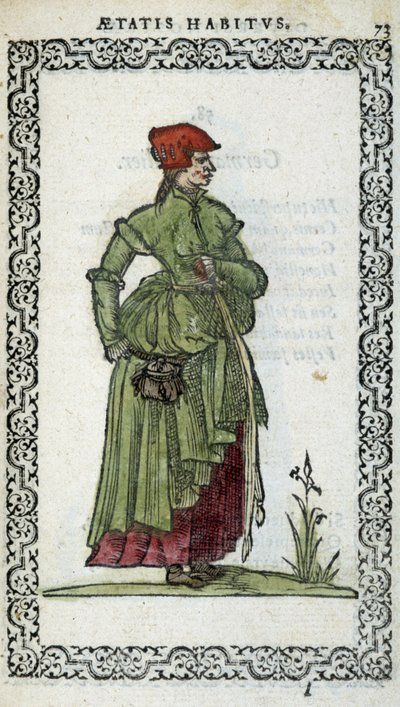 Flämische Frau - in „Habits et effigies“ von Jean Sulperius von Unknown artist