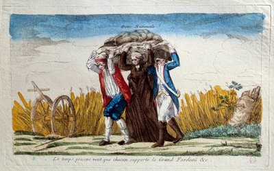 Französische Revolution: Die Gegenwart erfordert, dass jeder die große Last trägt von Unknown artist