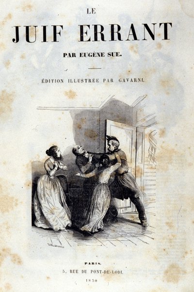 Frontispiz des Romans von Eugène Sue: Der ewige Jude von Unknown artist