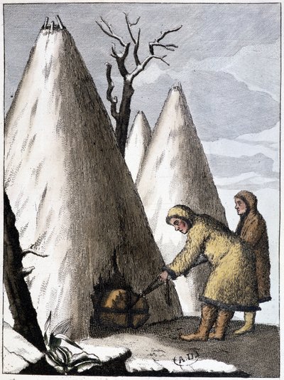 Beerdigung der Samojeden Asiens (Mongolei), Ende 19. Jahrhundert von Unknown artist