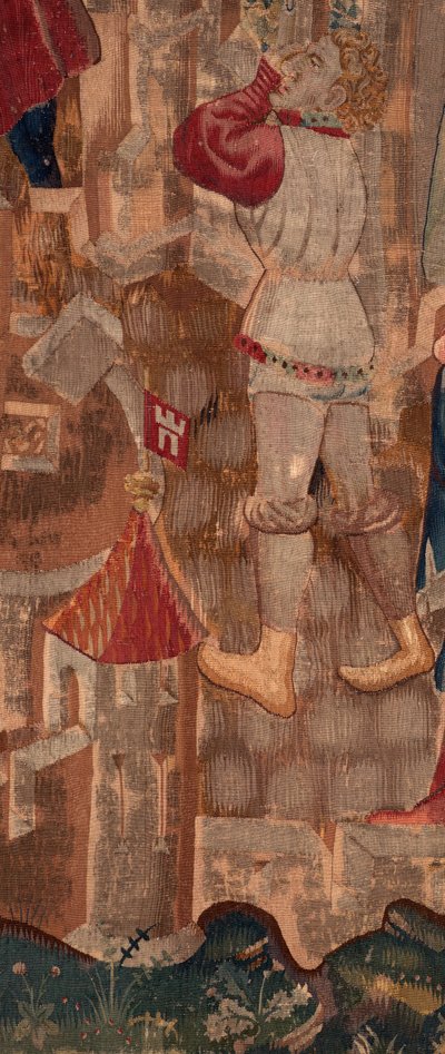Geschichte von Saint Piat und Saint Eleuthère, Szene 6 Detail links. Ein Mann. von Unknown artist