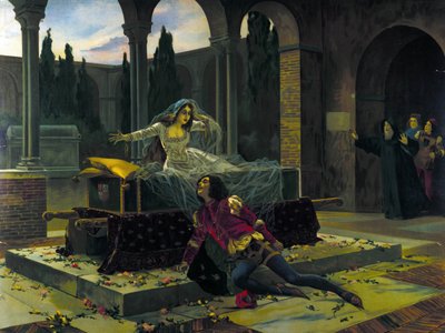 Illustration der letzten Szene des Balletts „Romeo und Julia“ von Piotr Iljitsch Tschaikowski von Unknown artist