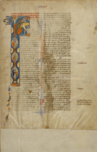 Initiale F: Heilige Hieronymus, Petrus, Paulus und Dominikus von Unknown artist